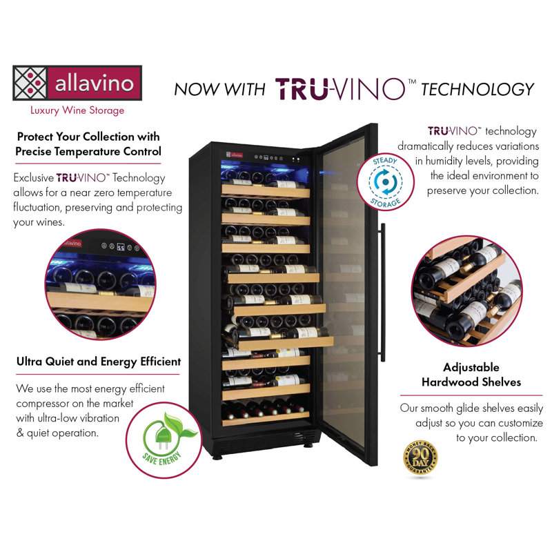 Allavino 23.5'' width 99 Bottle Single Zone Freestanding Wine